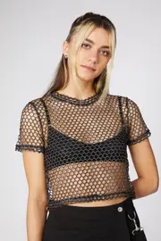 Glitter Mesh Top