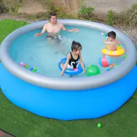 在飛比找蝦皮商城優惠-超大圓形充氣游泳池 耐用款加厚加高 戲水池 電動充氣泳池 戶