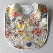 Handmade Baby Bib ~ May Gibbs Gumnut Babies Print - Blue