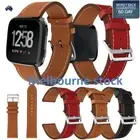 Single tour Leather Watch Band Strap For Fitbit Versa Fitness Bracelet Wristband