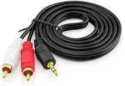 Professional 3.5mm to 2RCA Adapter Cable Excellent Sound Easy Connection 1/8inch Male Stereo to 2RCA Male Cable