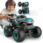 2.4GHz RC Trucks Remote Control Stunt Car with Lights Music 360掳 Spin and Drift Features in Blue