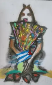 CUBAN MASTER NELSON DOMINGUEZ MIXED MEDIA ART SERIGRAPHY HAND SIGNED UNIQUE