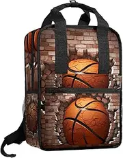 VTGHDEEQ Travel Backpack,Small Backpack,Carry on Backpack,Ball Basketball Wall Texture,Backpack, G3xj7gtomtnt, 14x10.2x4.7 in