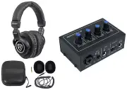 Rockville ROCK-U MINI 2x2 Home Studio USB Computer Recording Interface + Mic