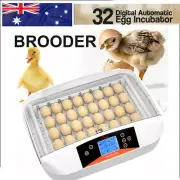 32 Egg Incubator Fully Automatic Digital Led Turning Chicken Duck Eggs Poultry