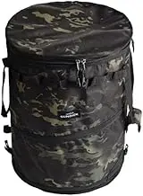 1050D Ox Outside Camping Folding Trashes Can 62L Picnic Portable Debris Storage Bucket Multi-Functional Laundry Basket Army Green
