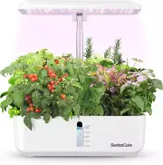 12 Pod Indoor Herb Garden with Grow Light and Automatic Hydroponic System