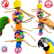 Bonka Bird Toys 1949 Queen Wibbly Chew Forage Tug Large Melodic Parrot Cage Toy