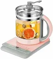 Electric Glass Kettle Handle Boiling Pink Adjustable Temperature Kettle Tea Smart Vintage (Color : A, Size Vision KeYJ