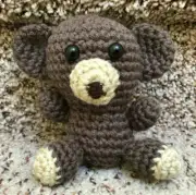 Amigurumi small stuffed crocheted toy doll TEDDY BEAR adorable, unique