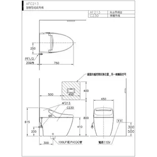 和成 HCG 智慧型 超級馬桶 AFC213G AFC214G 省水認證 不含安裝