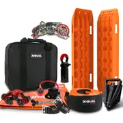 X-BULL Winch Recovery Kit 13PCS With Recovery tracks Snatch Strap 4WD 4X4 Truck Orange Gen2.0