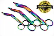 LISTER BANDAGE SCISSORS 4.5"+5.5"+7.25" MULTI RAINBOW COLOR SURGICAL INSTRUMENTS