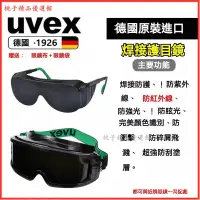 在飛比找蝦皮購物優惠-可開發票德國UVEX電焊氬弧焊焊接眼鏡焊接護目鏡焊工墨鏡電焊