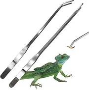 Curved Aquarium Tweezers, Long Metal Tweezers Aquarium - 10.63 inches Craft And Aquatic Plant Precision Tool Stainless Straight And Curved For Reptile, Lizard, And Snake