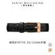 Daniel Wellington 錶帶 Petite Reading 12/14mm爵士黑壓紋真皮錶帶-兩色任選(DW00200182)/ 銀框/ 14mm-適用32mm手錶