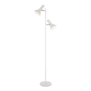 Hyvik Matt White Twin Lights Floor Lamp