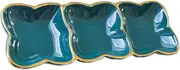 BRIGHTFUFU Ceramic Three Compartment Seasoning Dish Practical Flavor Serving Plate for Home Restaurants Catering Design Convenient Storage Lightweight