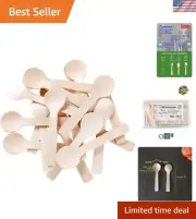 250 ct 4" Biodegradable Mini Wooden Spoons - Eco-Friendly Birchwood Cutlery