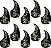 JOINPAYA 10pcs Acoustic Guitar Pickguard Plates Protector for Scratch Resistance Ergonomic Design for Musicians Easy Installation Easy to Clean Beautiful Floral Pattern