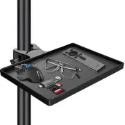 Tablet Floor Stand Tray with Crab Clamp, 10.6" x 7.8" Large Tray Shelf Clamp ...
