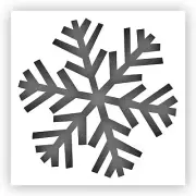 Snowflake #1 Stencil - Choose a Size - Laser-Cut Reusable Plastic