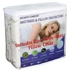 Twin Size Waterproof Bamboo Mattress Protector And Pillowcase Protector NEW