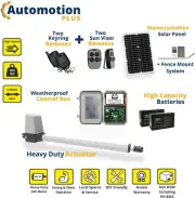 Solar☀️Single Swing Gate Opener with ✔Keypad ✔4 Remote Controls ✔24V 7aH Battery