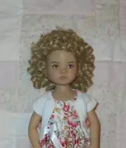 Global CANDI Doll Wig Size 7/8 BLONDE Full Head of Curls Full Cap Modacrylic NWT