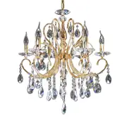 Vencha K-2013 6 Light Crystal Chandelier - Gold