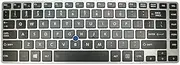 Laptop Keyboard for Toshiba for Tecra Z40-B Z40-B-109 Z40-B-10T Z40-B-10U Z40-B-144 English US Black with Gray Frame with Backlit&Pointing New