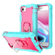 MCC Stylish Shockproof iPhone 6 6s Case Cover Apple iPhone6 Heavy Duty [Light Blue+Magenta]