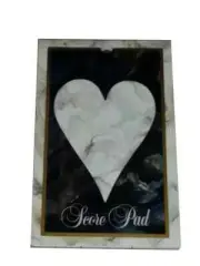 50 Page 5.5" Congress Contract Bridge HEART MRBL Score Pad Playing Cards Bicycle