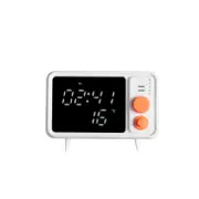 Creative Big Screen LED Alarm Clock Smart Recorder Voice Memo Night Light Digital Electronic Clock Home Bedroom Mini Clocks ORANGE COLOR