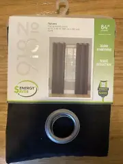 NO. 918 84" x 40" Curtain Panel NEW IN PACKAGE Sora Light-Filtering Black