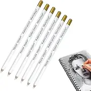 Eraser Pencils Set for Artists,6 Pieces, Gift 1 Peeling Knife,Professional Highlight Drawing for Sketching, Student Charcoal Drawing