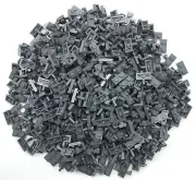 Lego 500 New Dark Bluish Gray Plates Modified 1 x 2 with Arm Up Horizontal Arm