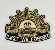 Patch iron/sew on ANZAC LEST WE FORGET Rising Sun Back Patch Harley Davidson