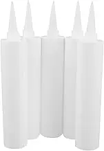 5pcs 330ml Refillable Caulk Tube Empty Reusable Caulking Tube for Grout and Sealant Fillable Plastic Caulking Containers