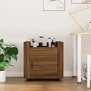 Desk Trolley Brown Oak 60x45x60 cm Engineered Wood,Multifunctional Desk Trolley: Declutter Your Workspace and Enhance Organization Kitchen Furniture
