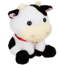 在飛比找Yahoo!奇摩拍賣優惠-14799A 日本進口 限量品 可愛錄音乳牛小牛娃娃毛絨毛玩