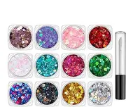 Body and Hair Glitter | Long-Lasting Luminous Hair Glitter | 10ml Festive Makeup with Quick Drying Glue, Women Accessories for Pub, Concerts