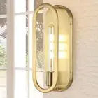 JONATHAN Y Emilia 4.75 in. 1-Light Brass Gold Modern Bohemian Iron LED Sconce