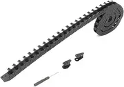 Zeberoxyz 10x11mm Drag Chain Length 1Meter Open Type Black Plastic Cable Carrier R18 with 1Kit End Connectors for 3D Printer Wiring CNC Machines (10mmX11mm)
