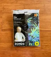 Bonds Baby Christmas Palm Leaves Black Blue Green Zip Wondersuit Size 00 BNIP