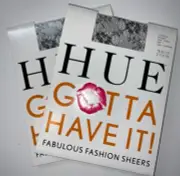 NIP 2 Pairs HUE Gotta Have It! Control Top Tights Floral Net Chrome Gray Size 1