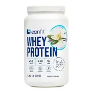 LeanFit WHEY Protein Natural Vanilla – 100% Whey Protein Powder 24g Protein P...