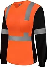 Uno Mejor High Visibility Shirt for Women Hi Vis Shirts for Women Class 3 Safety Shirts