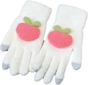 [JINZIJINYU] Womens Knitted Gloves Three Dimensional Love Touch Screen Gloves Winter Wool Cycling Thickened Gloves